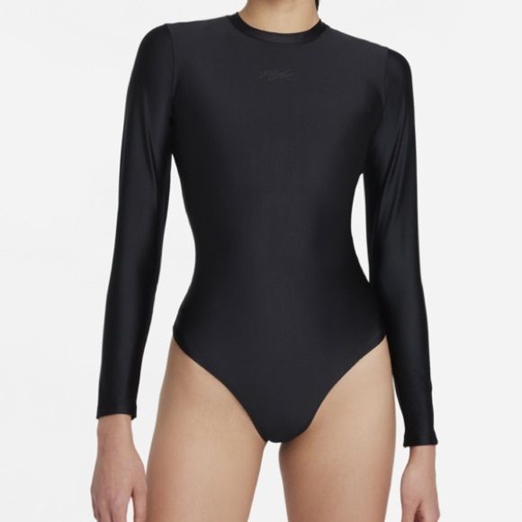 Jordan Tops - Jordan Black Bodysuit Leotard With Zipper Back and Thong Detail Size 2X